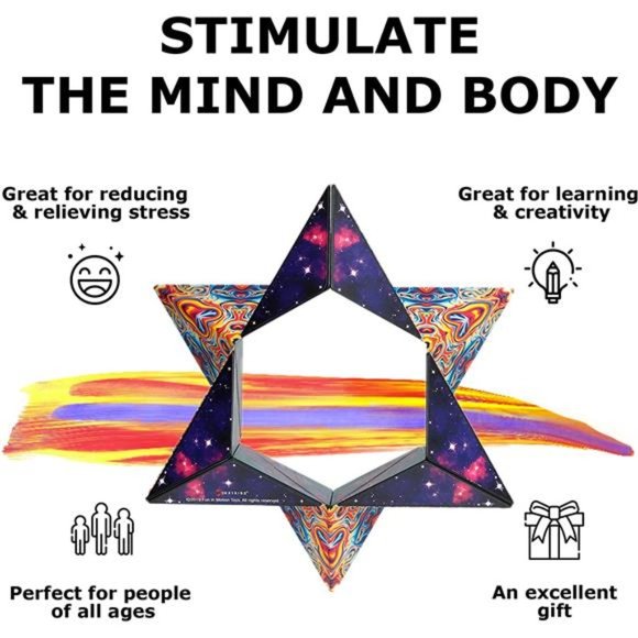 Shape Shifting Box -Award-Winning, Patented Fidget Cube w/ 36 Rare Earth Magnets - Picture 3 of 6